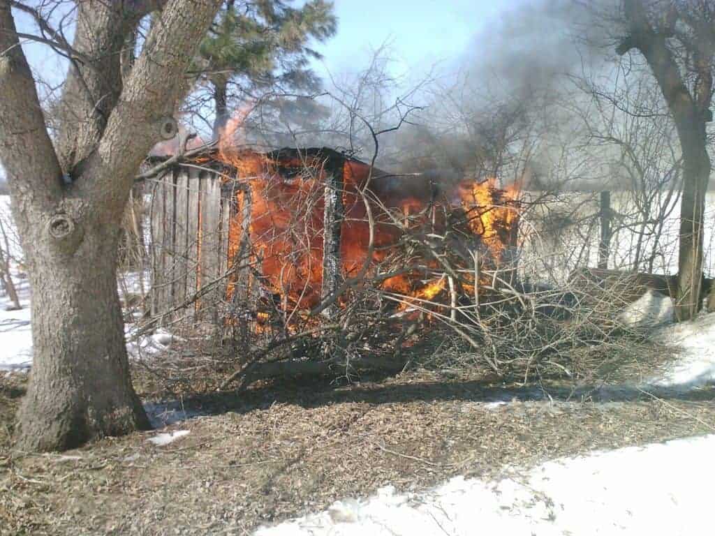 The rotting chicken coop.