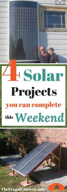 Getting excited about all the buzz about solar power? Here's 4 diy solar projects you can complete this weekend - you probably have most of these materials laying around!