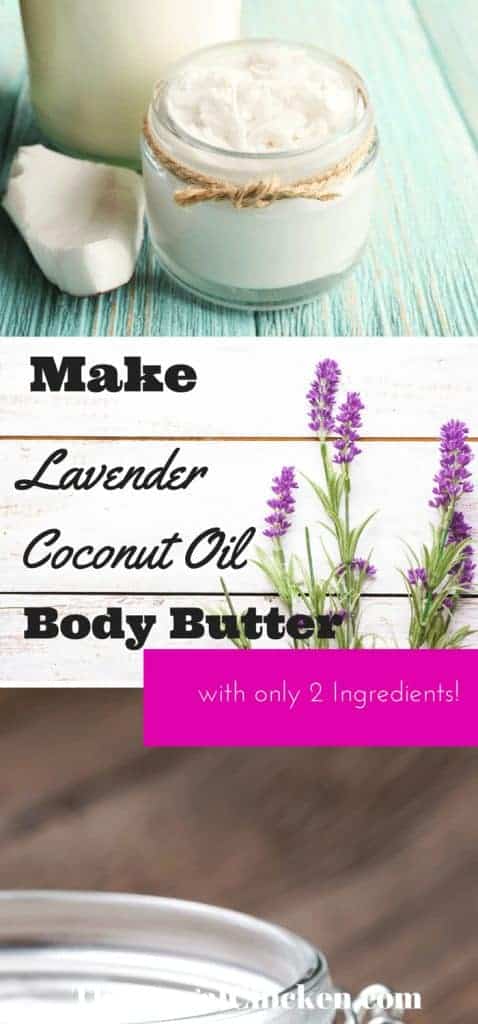 Here's how to use raw organic coconut oil and lavender to create salon-worthy body butters! Only 2 ingredients - make it today with ingredients already in your pantry! From FrugalChicken