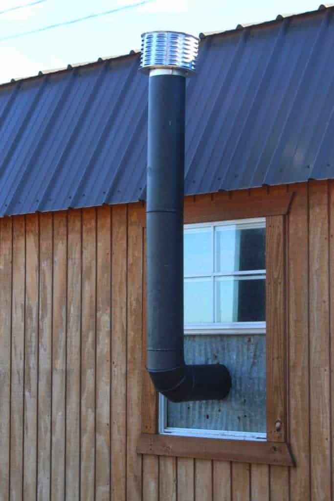 installing a small stove in a shed