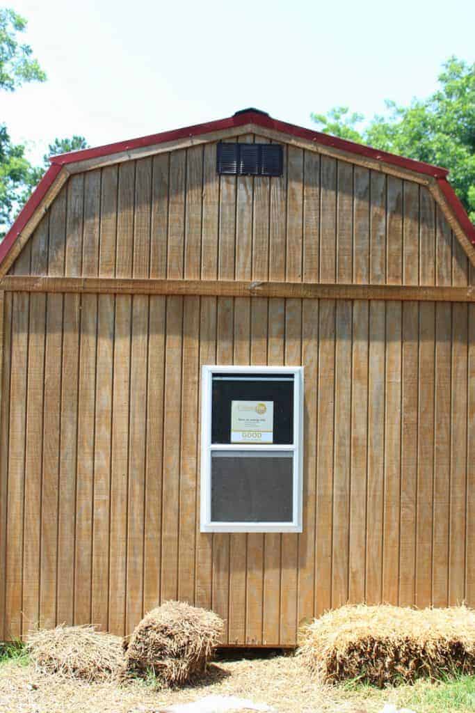 Backyard chicken coop window installation complete