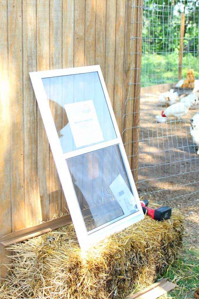 Backyard chicken coop window tutorial