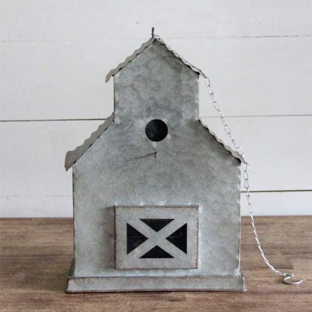 Galvanized Hanging Birdhouse