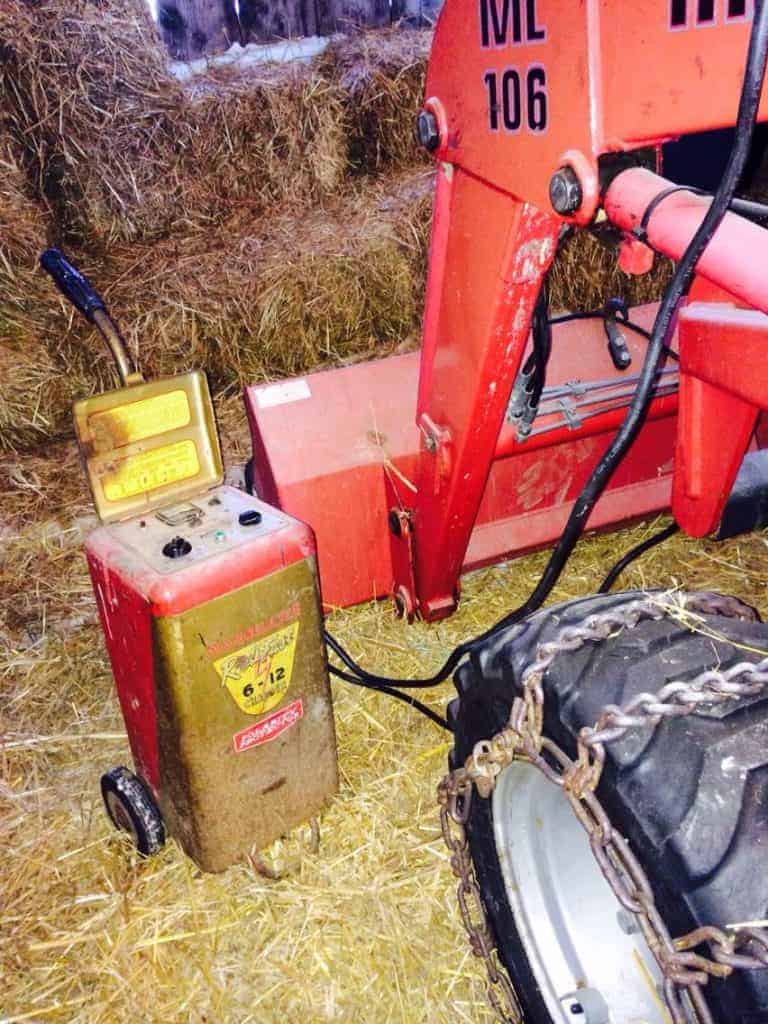 tractor with a charger