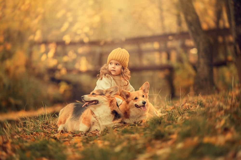 girl with pets